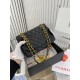 CHANEL Classic Flap CF Small Bag Black Golden Chain