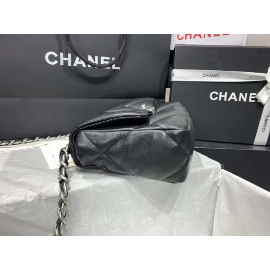 Chanel 19 Handbag Silver Chain