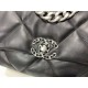 Chanel 19 Handbag Silver Chain