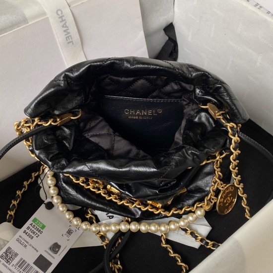 Chanel 22 Mini Bag Golden Chain Pearl