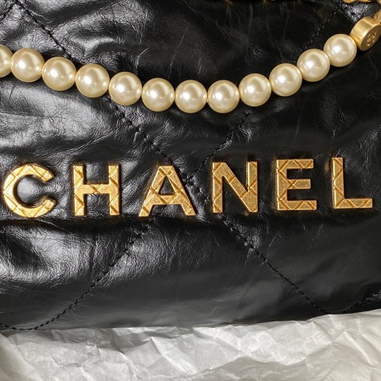 Chanel 22 Mini Bag Golden Chain Pearl