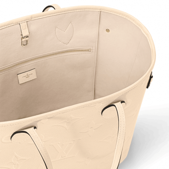 Neverfull MM Cream Monogram Empreinte Leather M46676