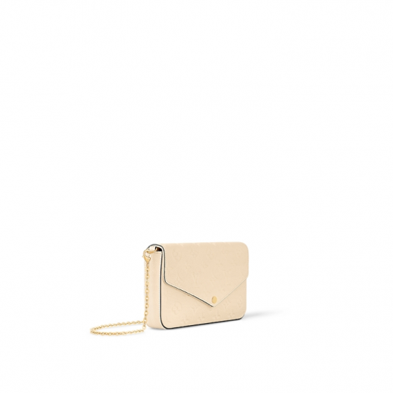 Félicie Pochette Cream Monogram Empreinte Leather M82363