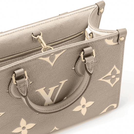 Onthego PM DoveCream Bicolor Monogram Empreinte Leather M45779