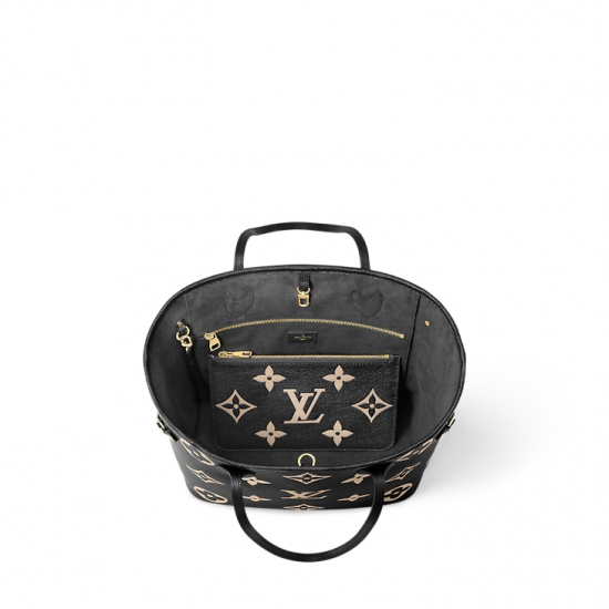 Neverfull MM BlackBeige Bicolor Monogram Empreinte Leather M58907