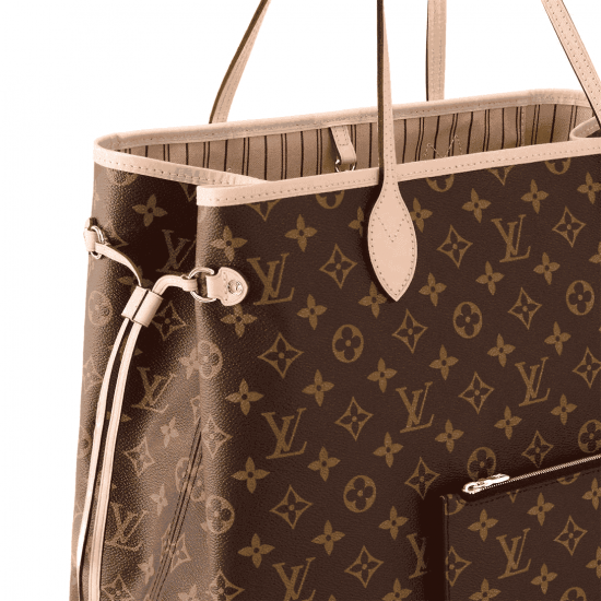 CUSTOMIZABLE Neverfull GM Beige Monogram M40990