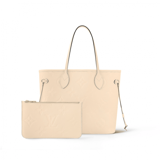 Neverfull MM Cream Monogram Empreinte Leather M46676