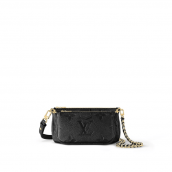 Multi Pochette Accessoires Black Monogram Empreinte Leather M80399