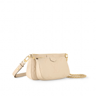 Multi Pochette Accessoires Cream Monogram Empreinte Leather M46568