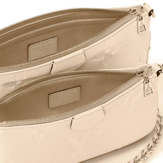 Multi Pochette Accessoires Cream Monogram Empreinte Leather M46568