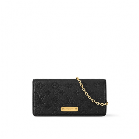 Wallet On Chain Lily Black Monogram Empreinte Leather M46919