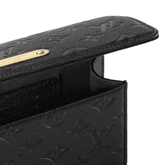 Wallet On Chain Lily Black Monogram Empreinte Leather M46919