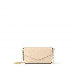 Félicie Pochette Cream Monogram Empreinte Leather M82363