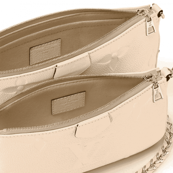 Multi Pochette Accessoires Cream Monogram Empreinte Leather M46568